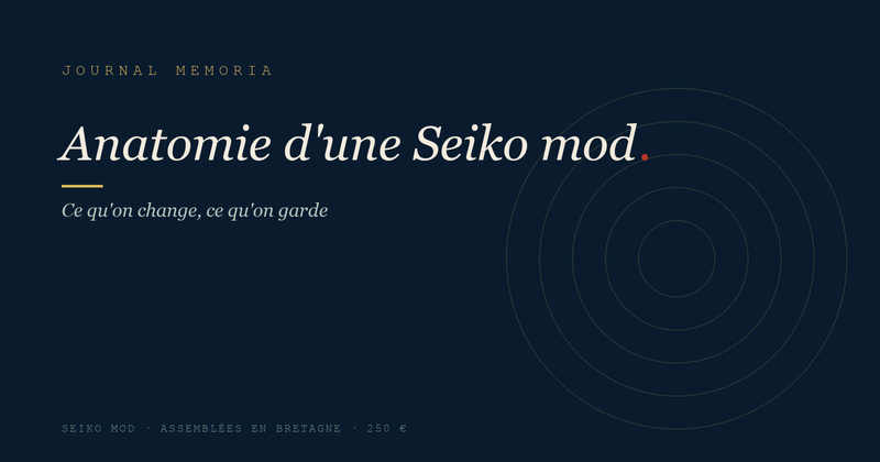 Memoria — Journal : anatomie d'une Seiko mod