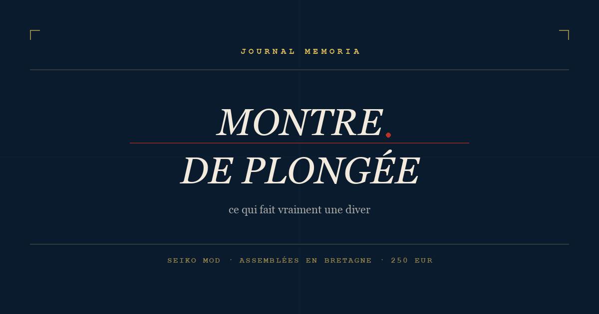 Montre de plongée : ce qui fait vraiment une diver
