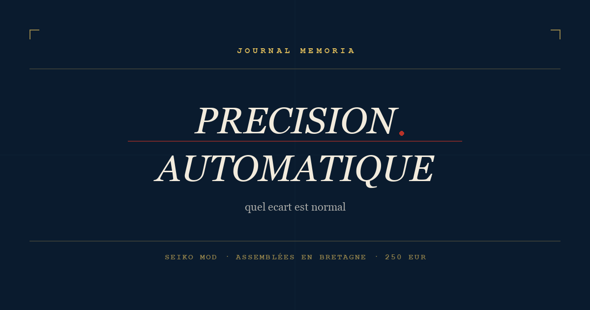 Précision d'une montre automatique : quel écart est normal