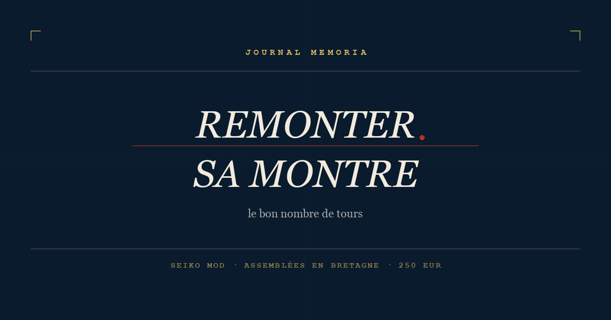 Faut-il remonter une montre automatique à la main ?